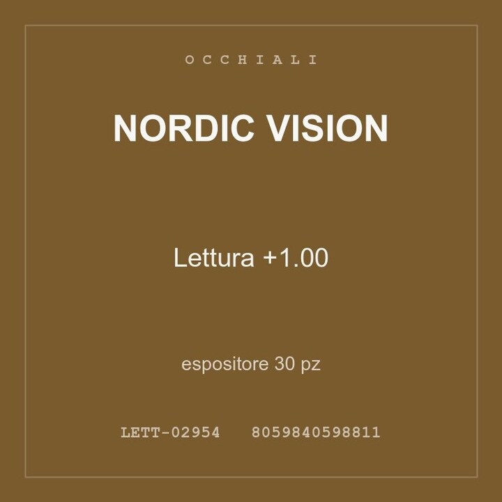 Nordic Vision Lettura +1.00 — espositore 90 pz