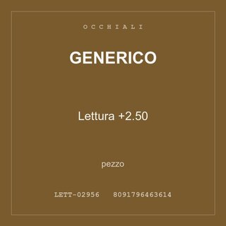 Generico Lettura +2.50 — conf. 2 pz