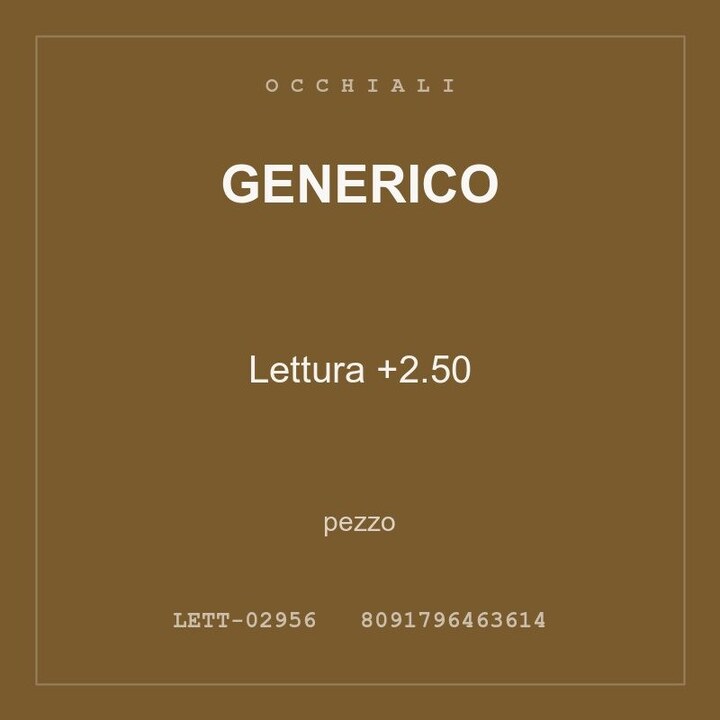 Generico Lettura +2.50 — conf. 2 pz