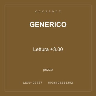 Generico Lettura +3.00 — conf. 2 pz