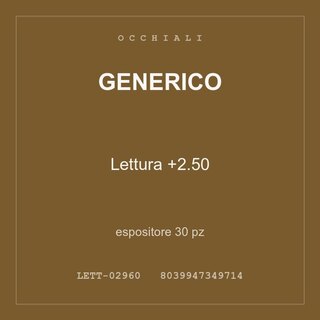 Generico Lettura +2.50 — espositore 15 pz
