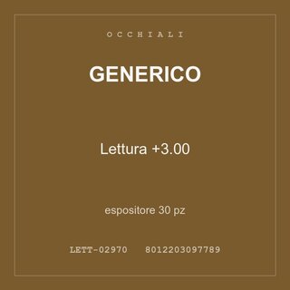 Generico Lettura +3.00 — espositore 60 pz