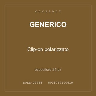 Generico Clip-on polarizzato — espositore 24 pz