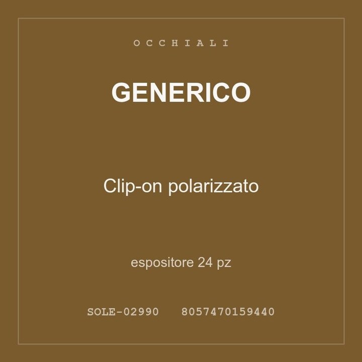 Generico Clip-on polarizzato — espositore 12 pz