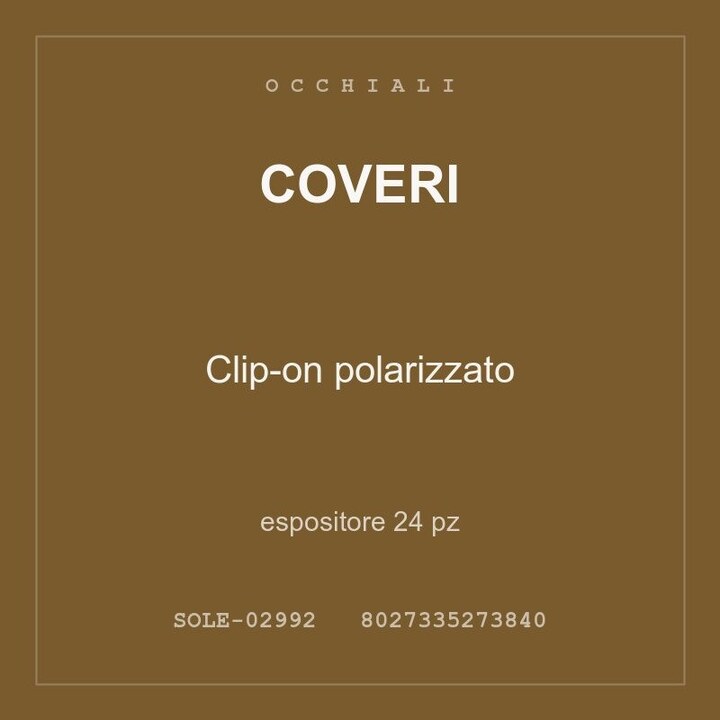Coveri Clip-on polarizzato — espositore 24 pz
