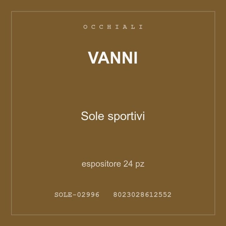 Vanni Sole sportivi — espositore 24 pz