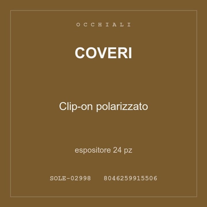 Coveri Clip-on polarizzato — espositore 12 pz