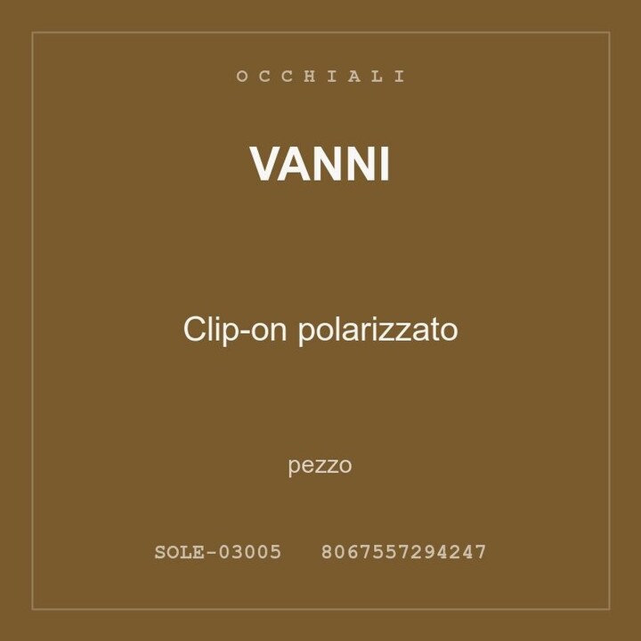 Vanni Clip-on polarizzato — pezzo