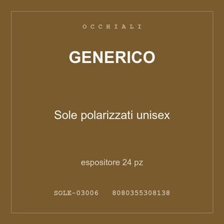 Generico Sole polarizzati unisex — espositore 24 pz