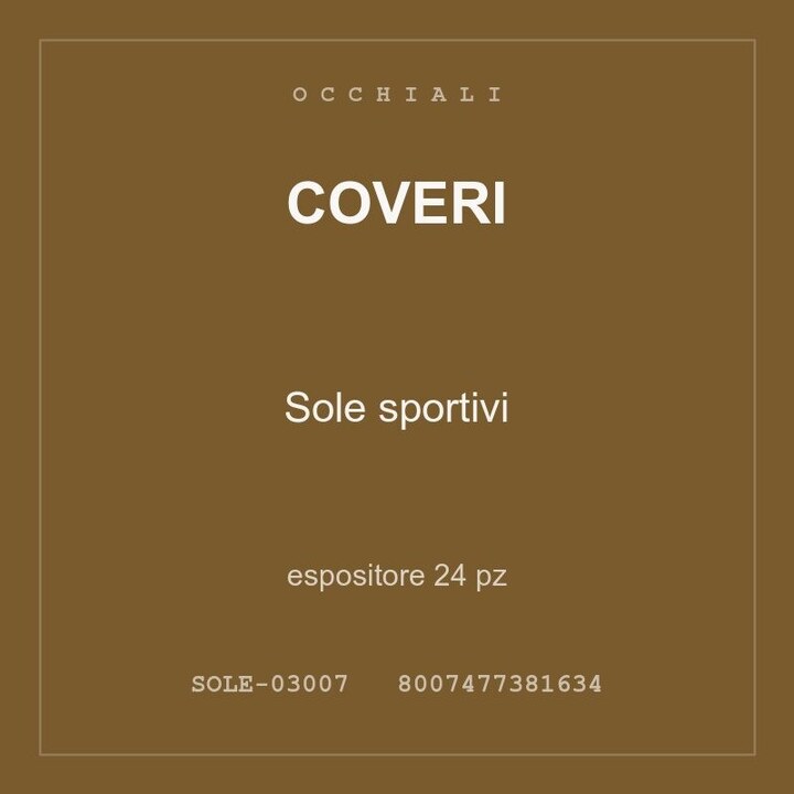 Coveri Sole sportivi — espositore 24 pz