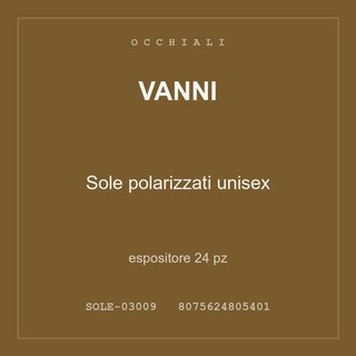 Vanni Sole polarizzati unisex — espositore 12 pz