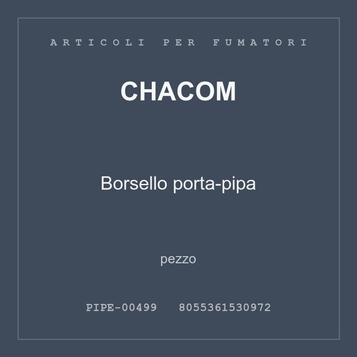 Chacom Borsello porta-pipa — conf. 2 pz