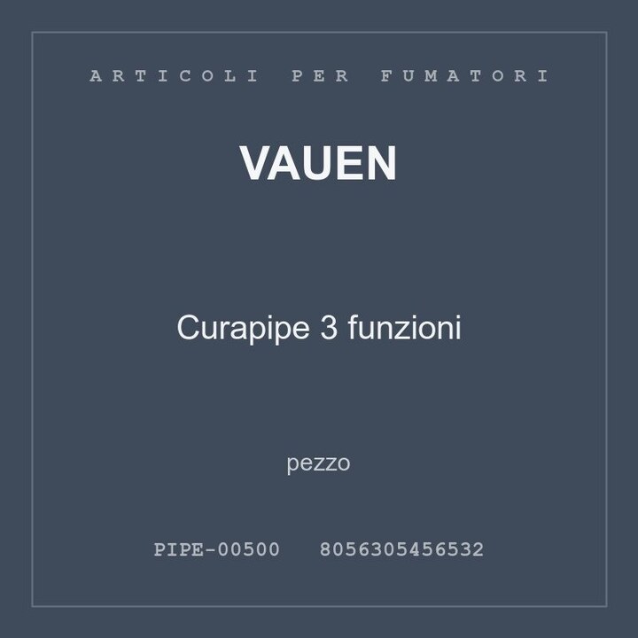 Vauen Curapipe 3 funzioni — pezzo