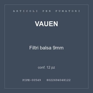 Vauen Filtri balsa 9mm — conf. 12 pz