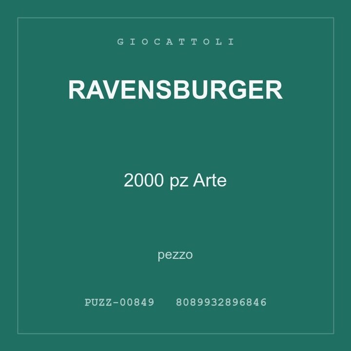 Ravensburger 2000 pz Arte — conf. 2 pz