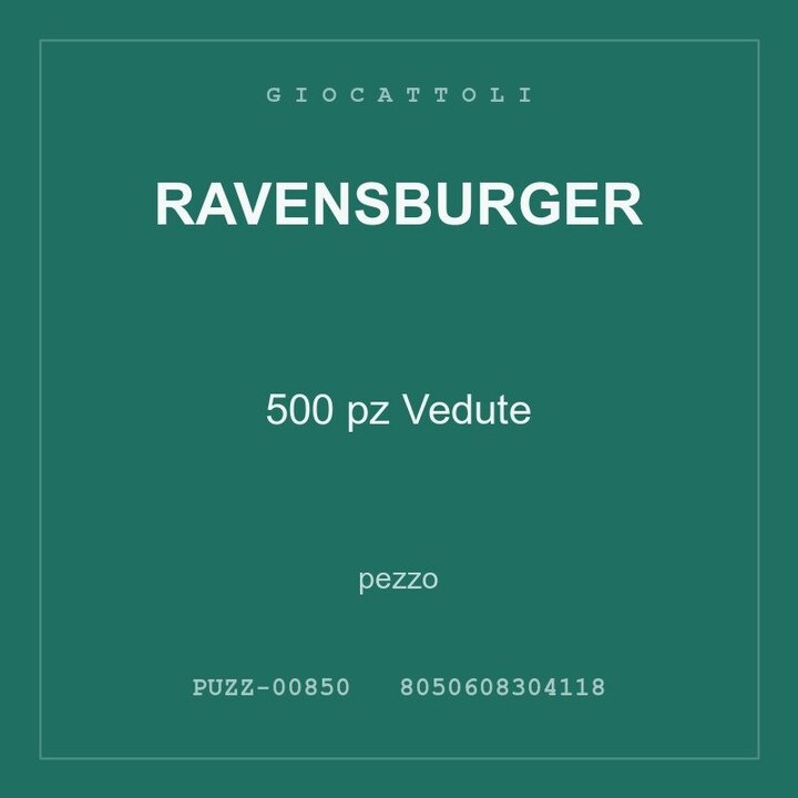 Ravensburger 500 pz Vedute — pezzo