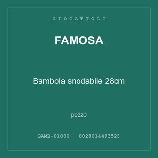 Famosa Bambola snodabile 28cm — conf. 4 pz