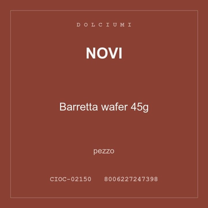 Novi Barretta wafer 45g — pezzo