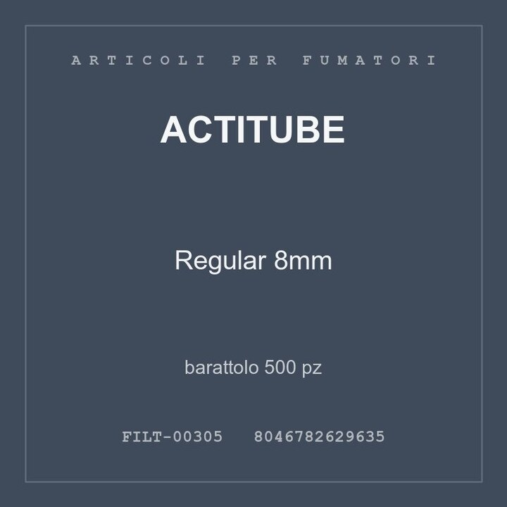 BOX DA 40 BS CONTENENTE 250 FILTRI 6 MM LISCI