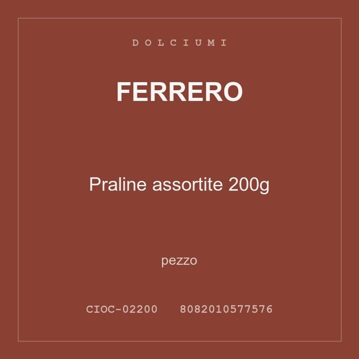 Ferrero Praline assortite 200g — conf. 8 pz