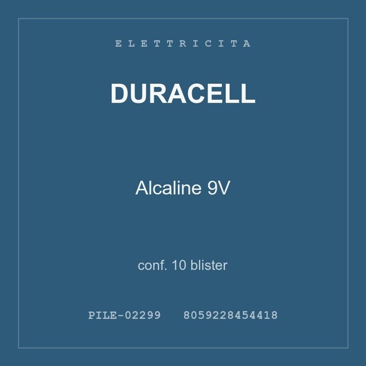 Duracell Alcaline 9V — conf. 10 blister