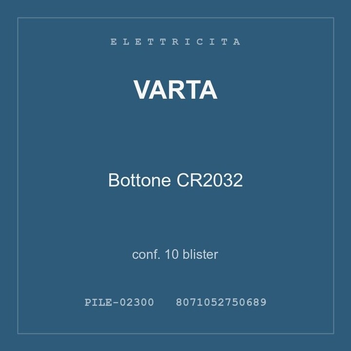 Varta Bottone CR2032 — conf. 10 blister