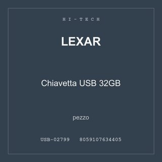 Lexar Chiavetta USB 32GB — conf. 3 pz