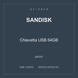 SanDisk Chiavetta USB 64GB — conf. 12 pz