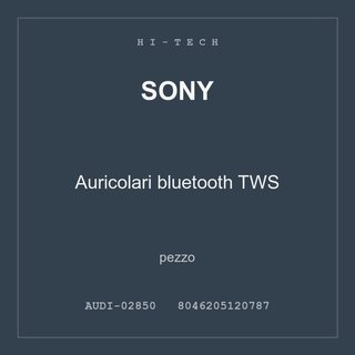 Sony Auricolari bluetooth TWS — conf. 3 pz