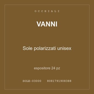 Vanni Sole polarizzati unisex — espositore 24 pz