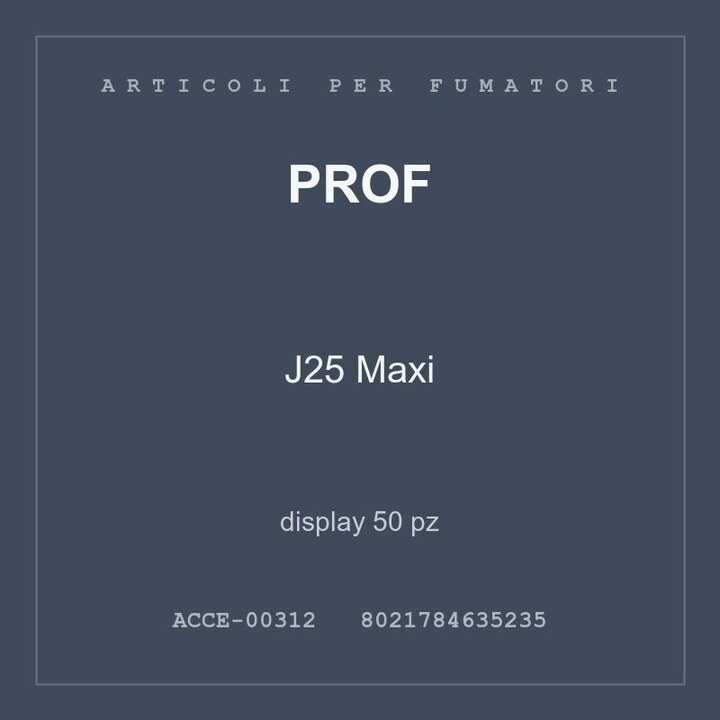 Prof J25 Maxi — display 50 pz