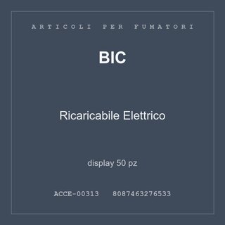 BIC Ricaricabile Elettrico — display 50 pz