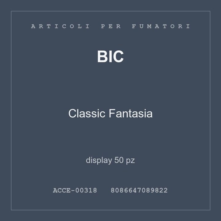BIC Classic Fantasia — display 50 pz