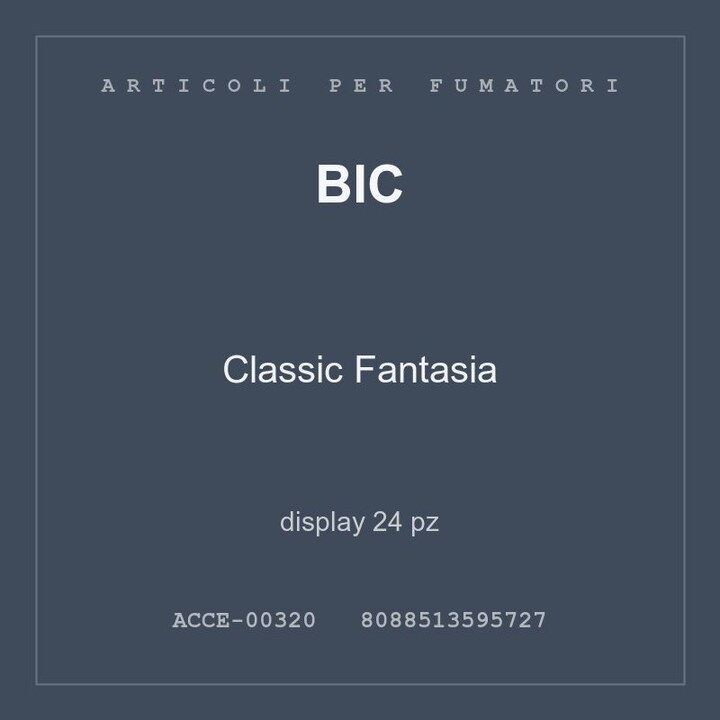BIC Classic Fantasia — display 24 pz