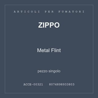 Zippo Metal Flint — pezzo singolo
