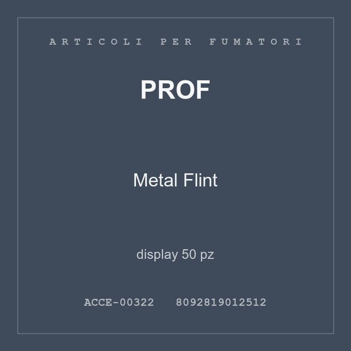 Prof Metal Flint — display 50 pz