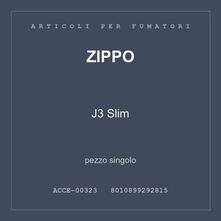 Zippo J3 Slim — pezzo singolo