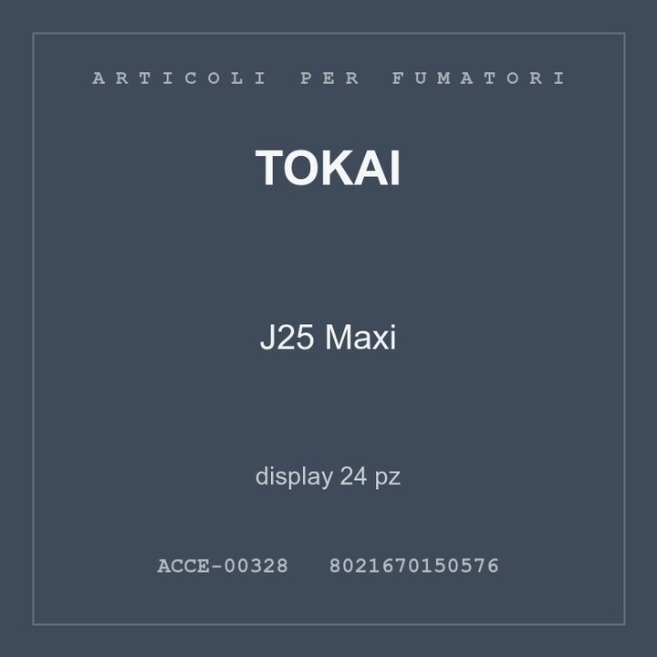 Tokai J25 Maxi — display 24 pz