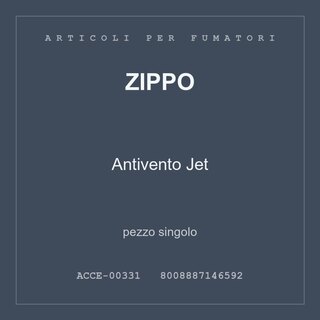 Zippo Antivento Jet — pezzo singolo