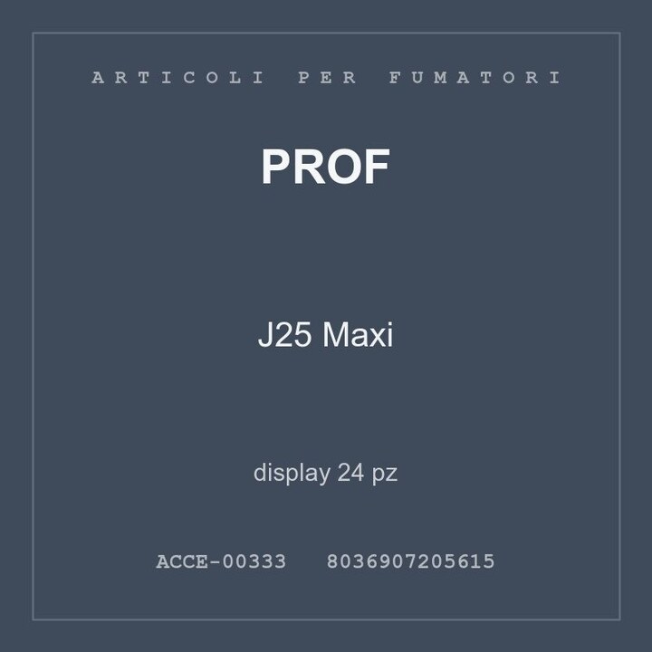Prof J25 Maxi — display 24 pz
