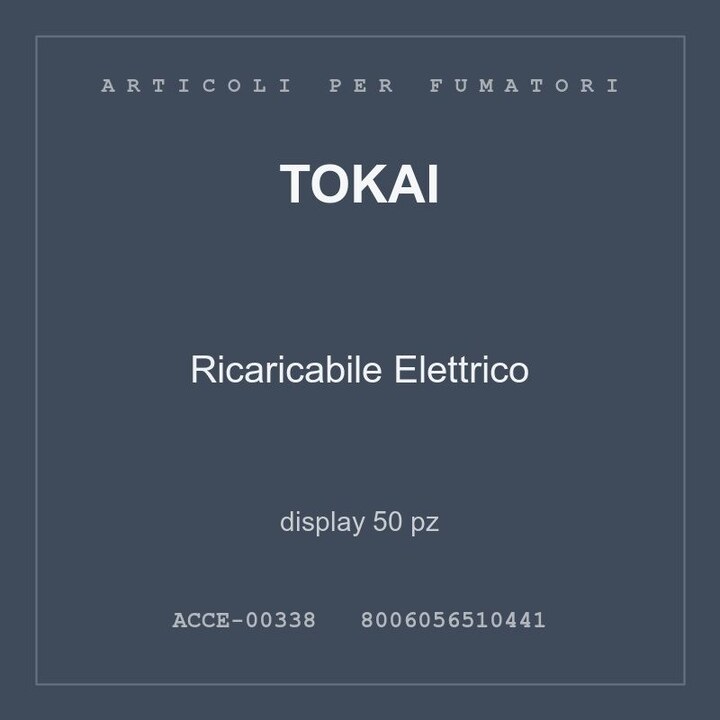 Tokai Ricaricabile Elettrico — display 50 pz
