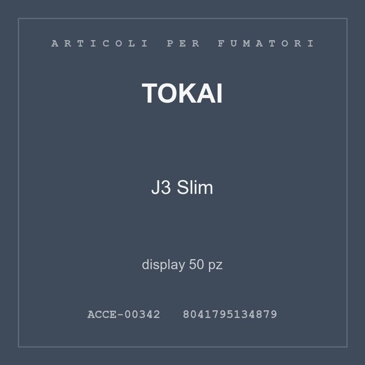 Tokai J3 Slim — display 50 pz