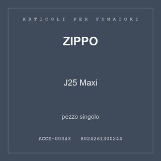 Zippo J25 Maxi — pezzo singolo