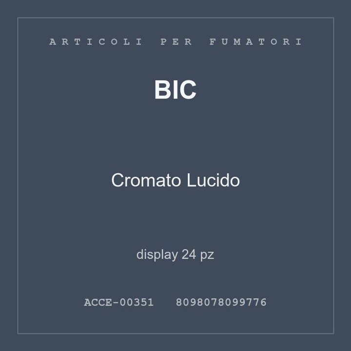 BIC Cromato Lucido — display 24 pz