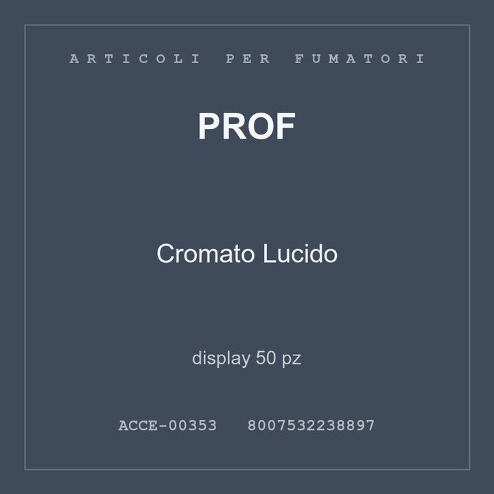 Prof Cromato Lucido — display 50 pz