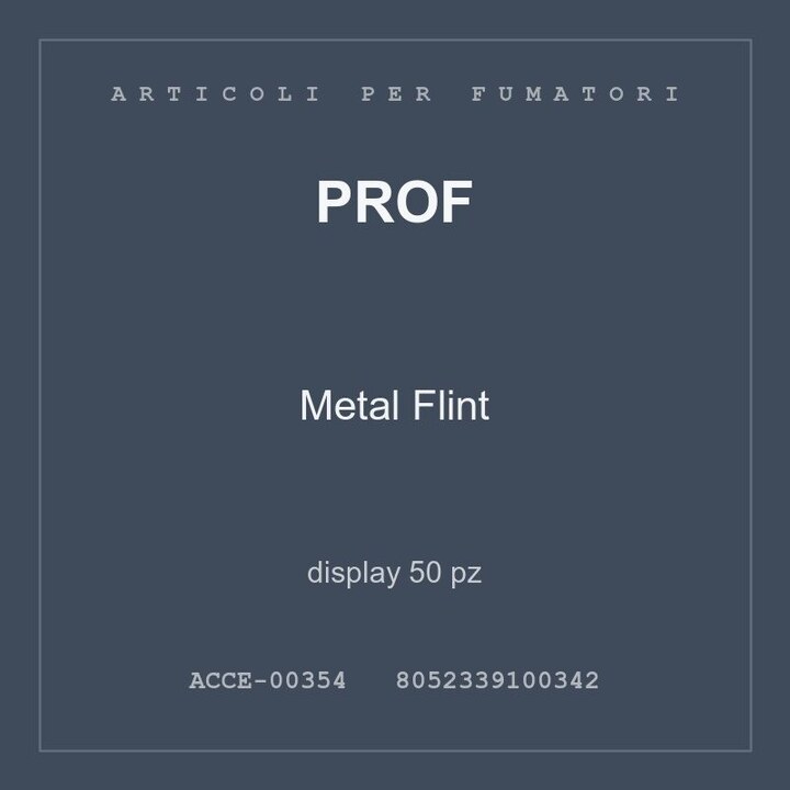 Prof Metal Flint — display 25 pz