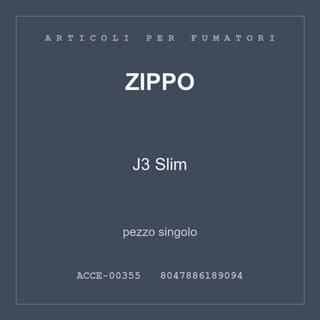 Zippo J3 Slim — conf. 2 pz