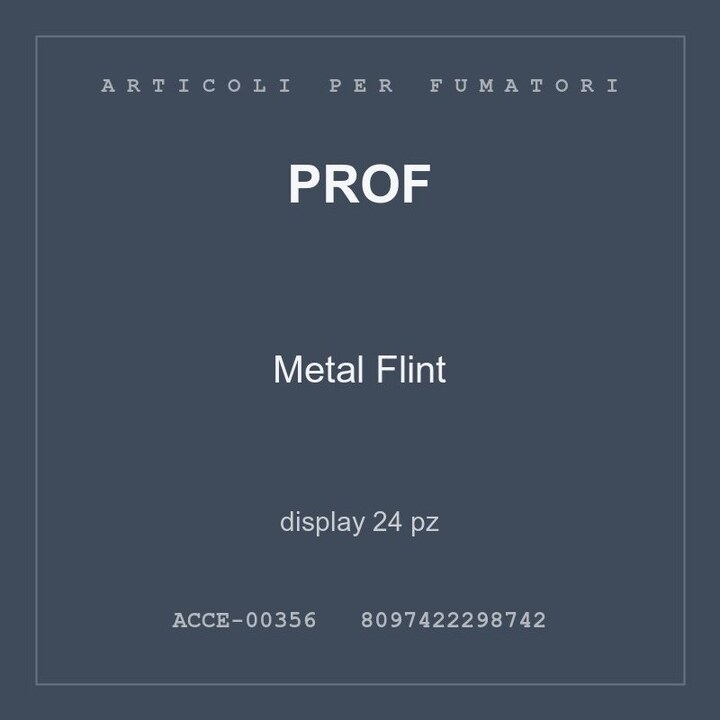 Prof Metal Flint — display 24 pz
