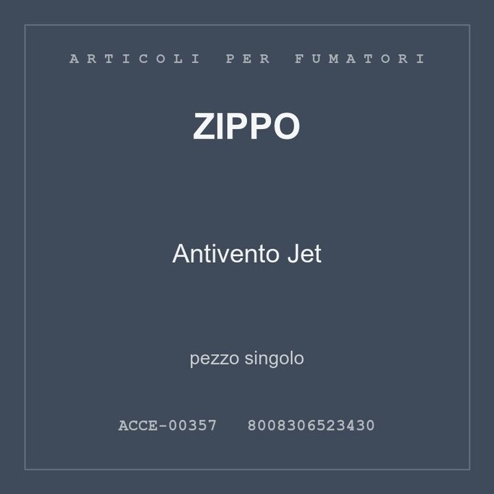 Zippo Antivento Jet — conf. 2 pz