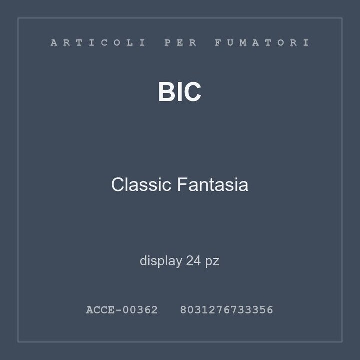 BIC Classic Fantasia — display 12 pz